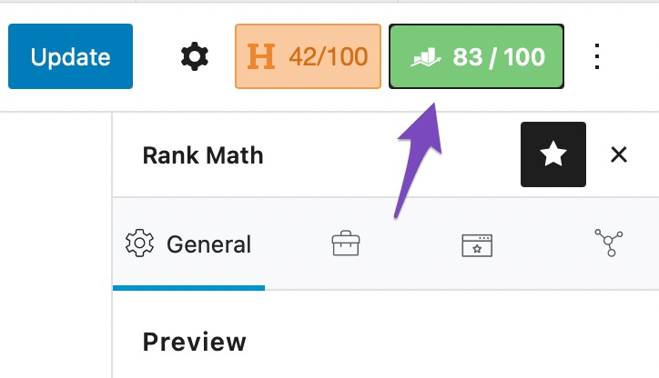 rank math score